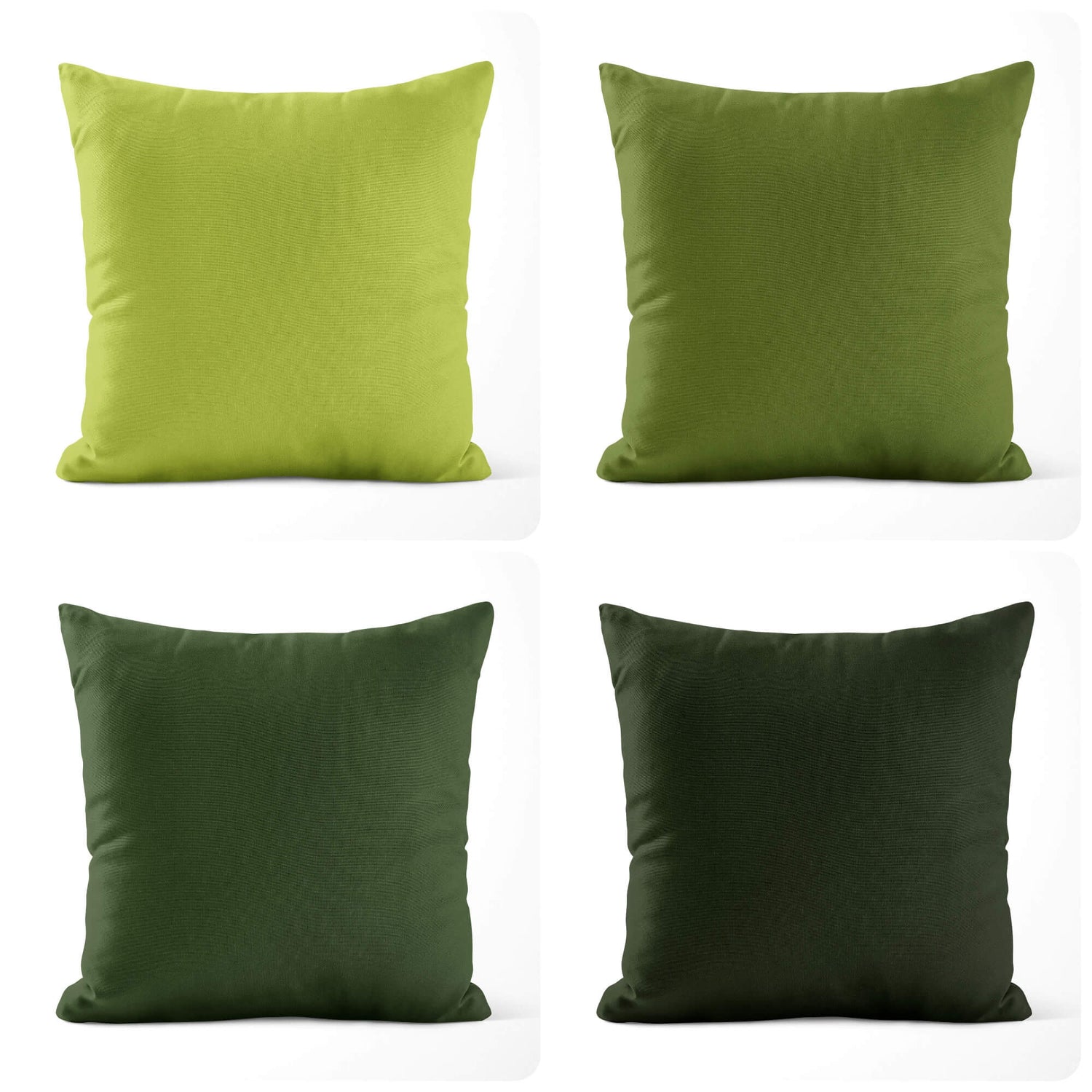 Light Pistachio, Terrain Cactus, Dark Pine Green Throw Pillow Covers and Euro Shams