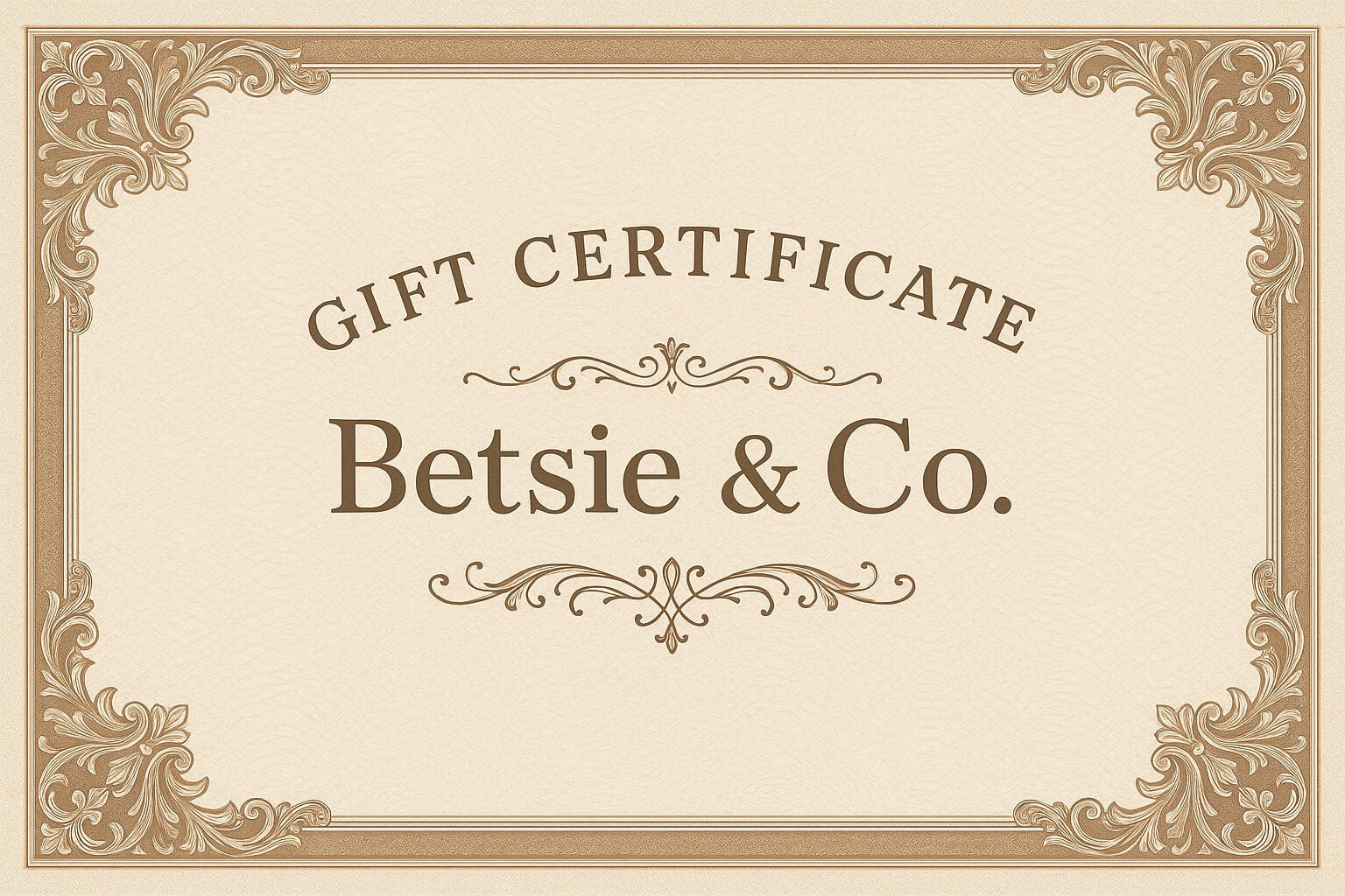 Betsie & Co. Gift Certificate