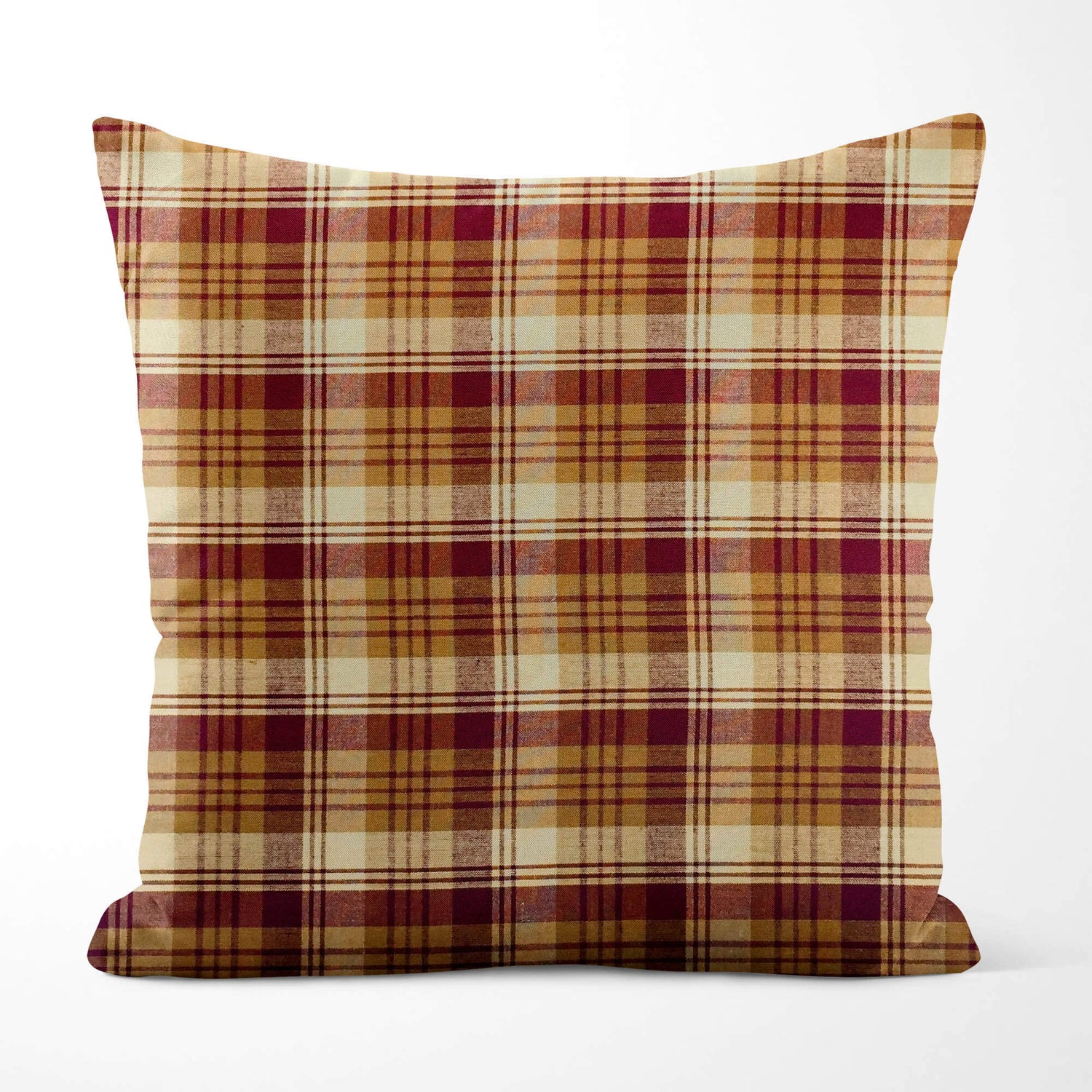 Fall Farmhouse Pillow Covers and Euro Shams – Burgundy & Mustard Gold