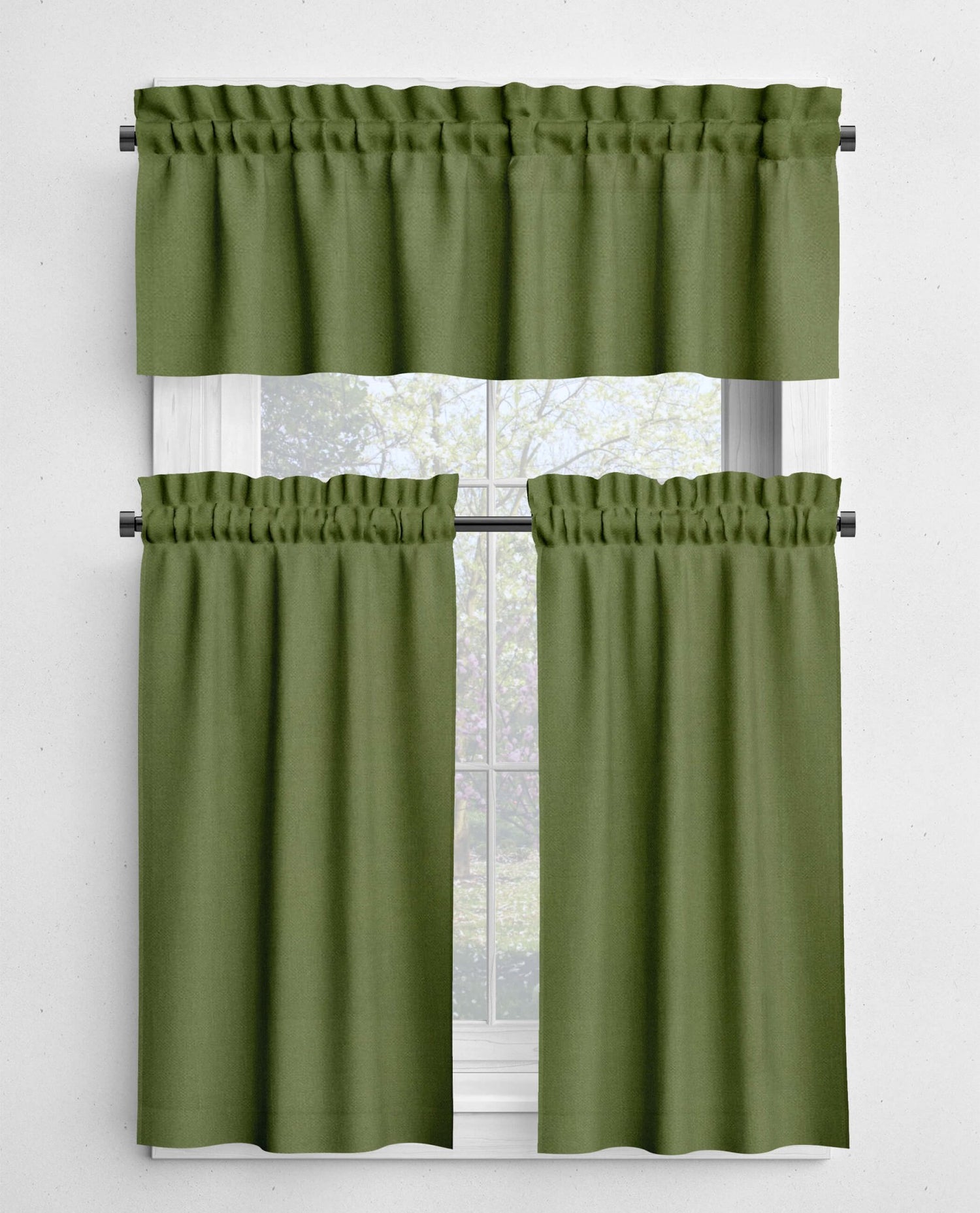 Green Cotton Cafe Curtains & Valances â Pistachio, Cactus, Pine