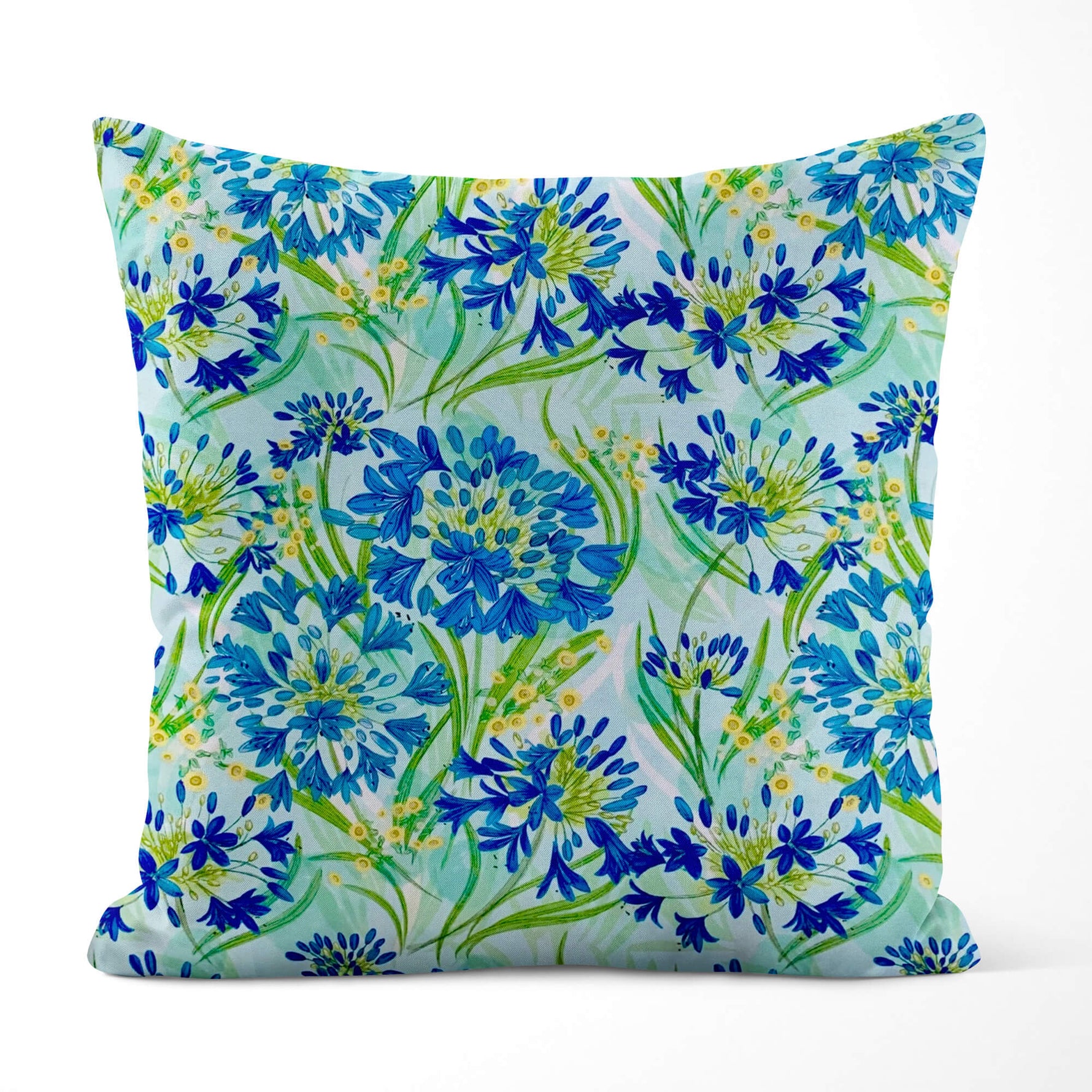 Lily of the Nile Floral Pillow Covers and Euro Shams - Cottage & Coastal Decor