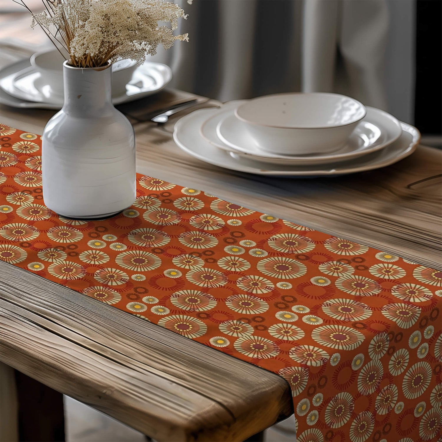 Modern Sunburst Fall Table Runners – Bold & Colorful Style