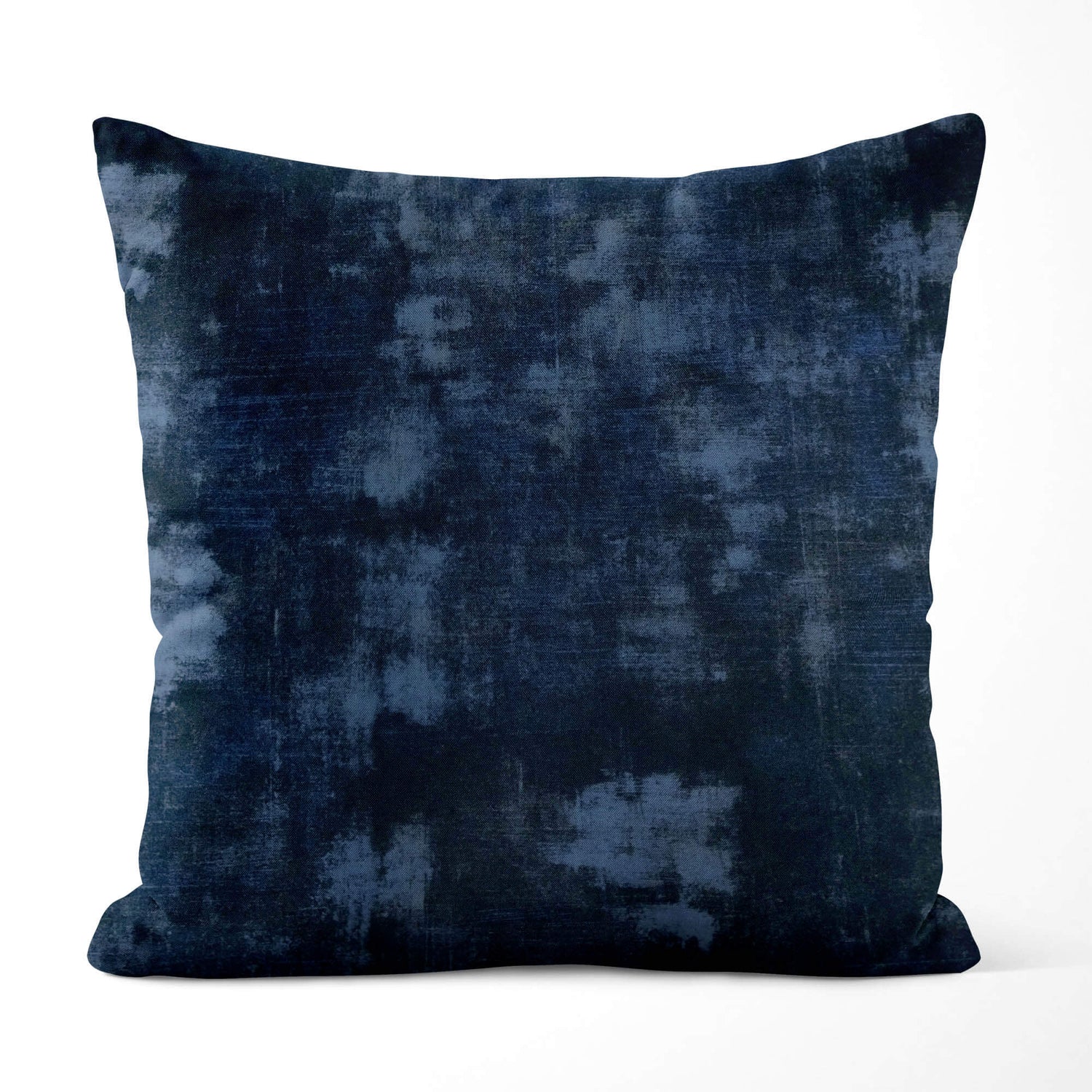 Abstract Blue Pillow Covers and Euro Shams – Denim & Nocturne Grunge