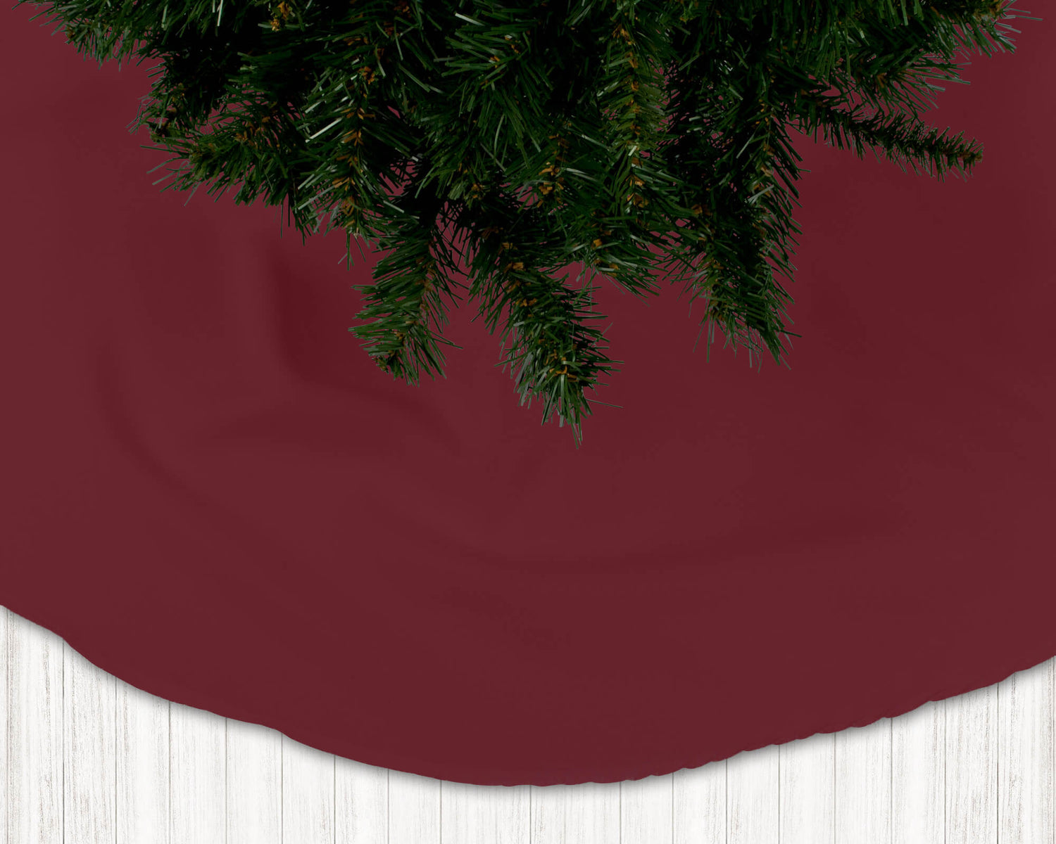 Red Christmas Tree Skirts â Burgundy to Merlot Tones