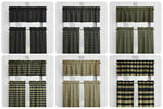 Black and Tan Homespun Curtains – Rustic Plaid Farmhouse