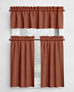 Orange Valances and Cafe Curtains - Cinnamon and Spice