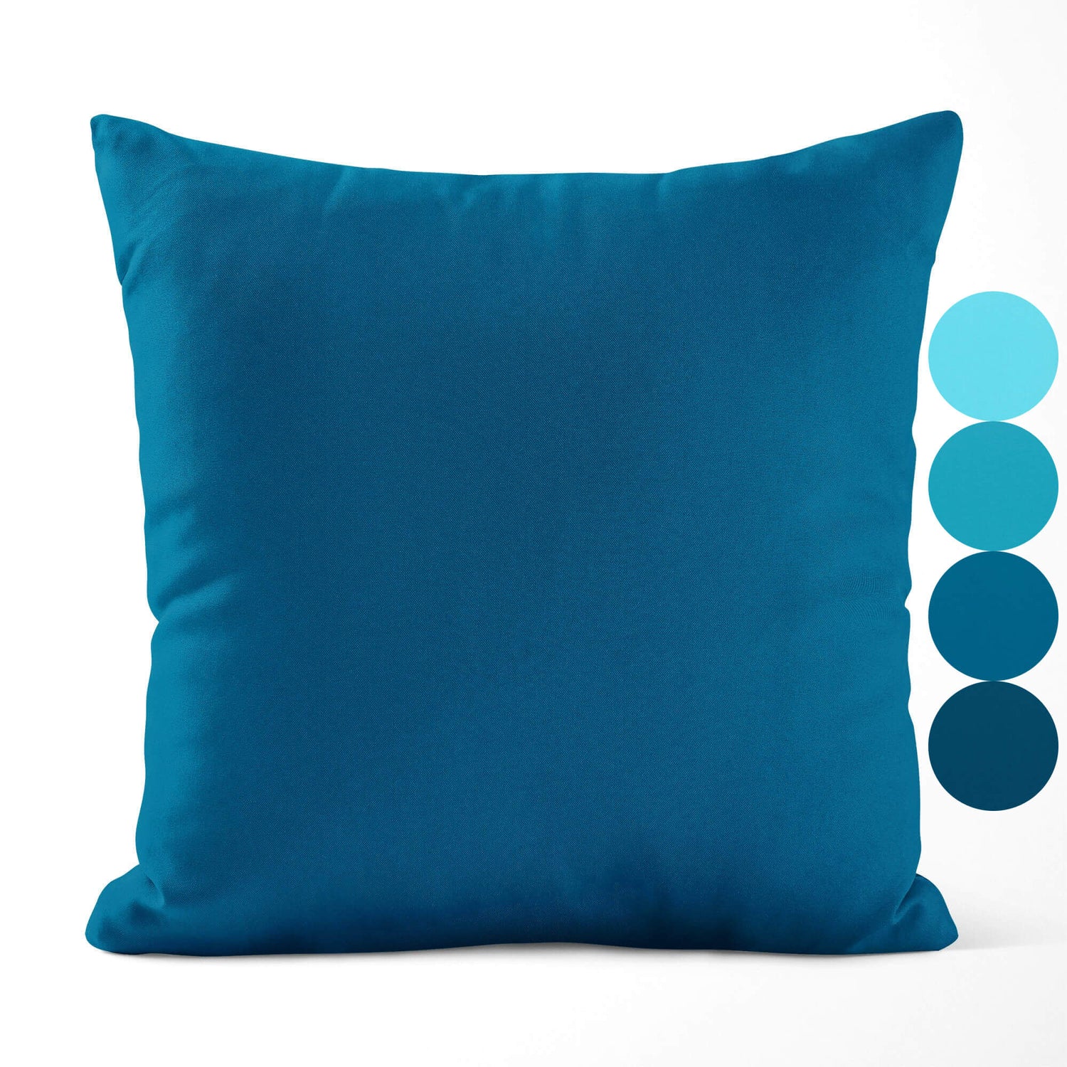 Pool, Blue Chill, Horizon, and Prussian Blue Throw Pillow Covers and Euro Shams