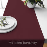 Vibrant Red, Burgundy, and Dark Merlot Table Runners and Placemats