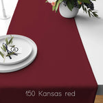 Vibrant Red, Burgundy, and Dark Merlot Table Runners and Placemats