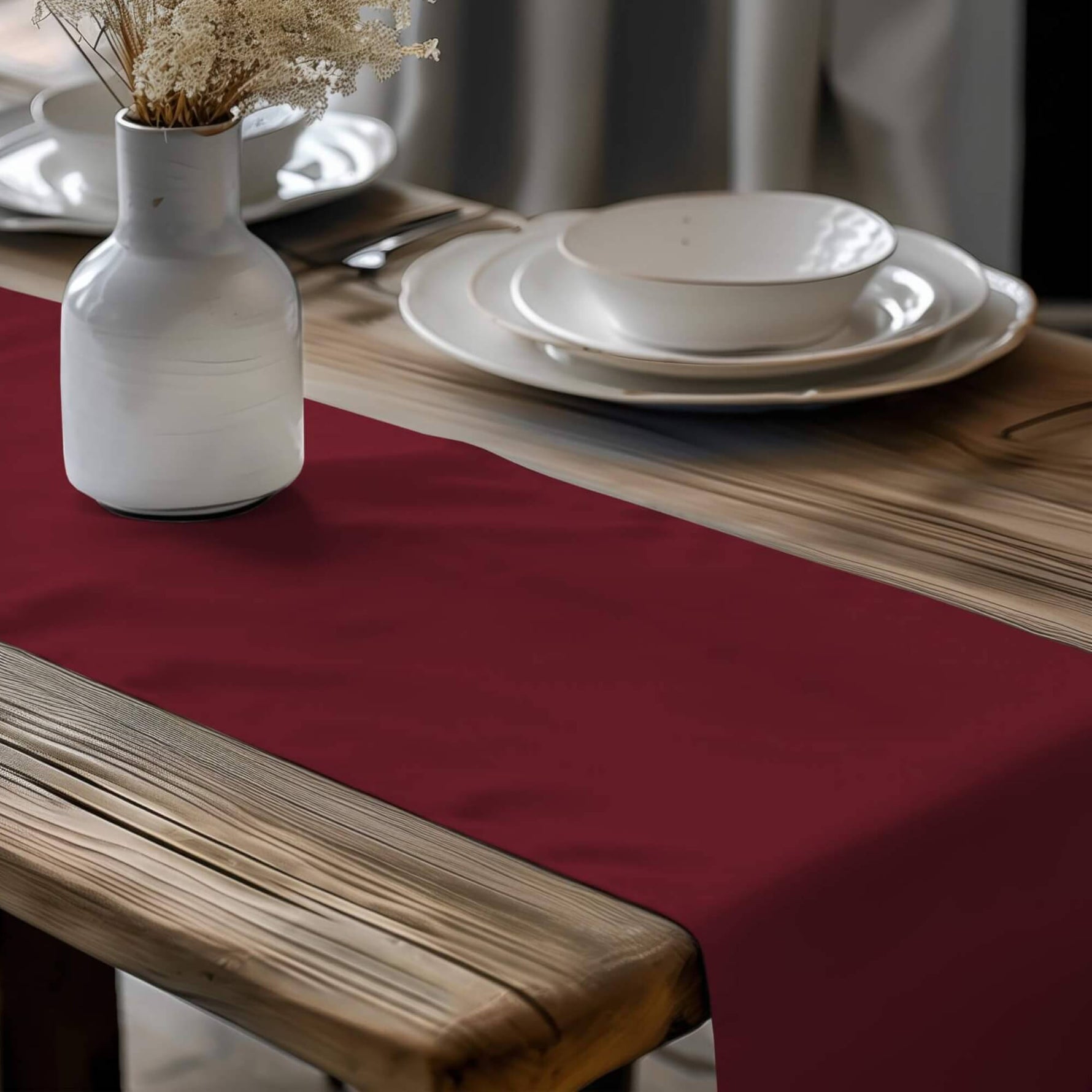 Red Table Runners and Placemats – Vibrant Red, Burgundy & Merlot