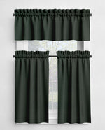 Solid Green Valances and Cafe Curtains - Light Mint, Topiary, and Dark Hunter