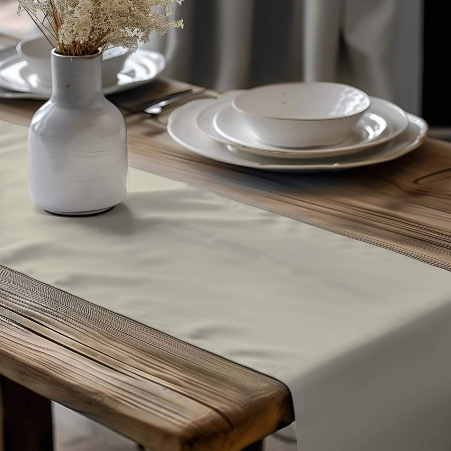 Gray & Black Table Runners and Placemats – Modern Neutral Elegance