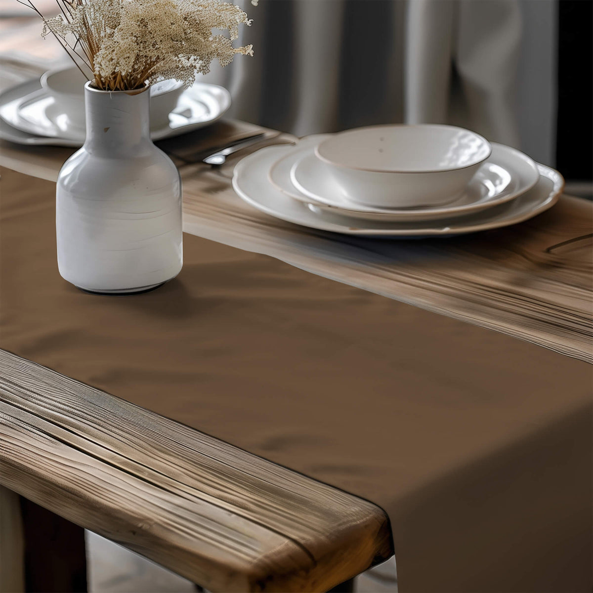 Cream & Brown Table Runners and Placemats – Tan, Mocha & Cocoa Hues