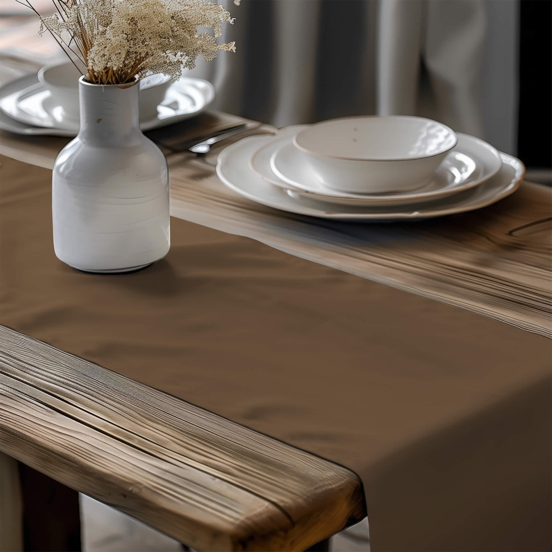 Cream & Brown Table Runners and Placemats – Tan, Mocha & Cocoa Hues
