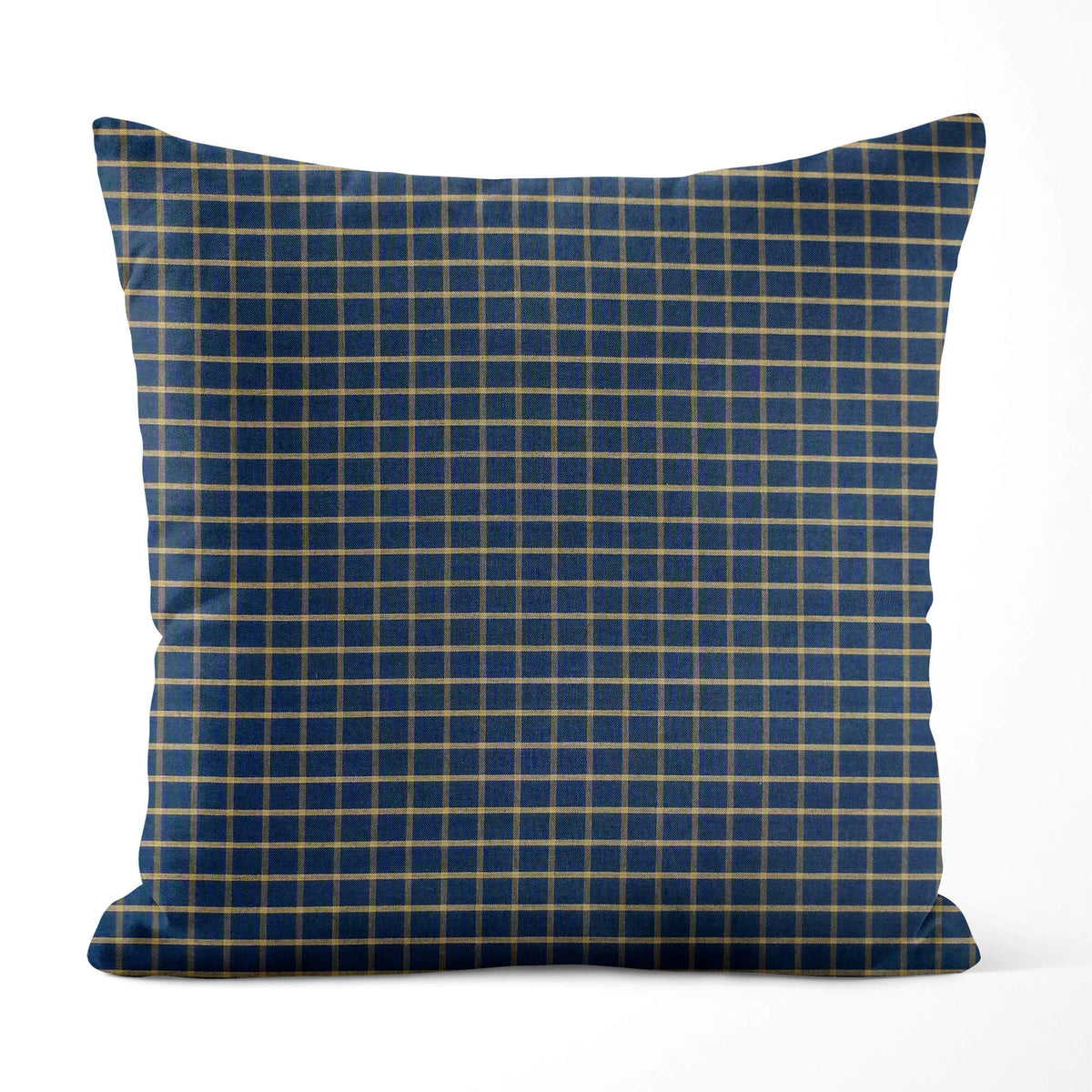 Navy & Tan Plaid Pillow Covers and Euro Shams – Farmhouse Cotton Style