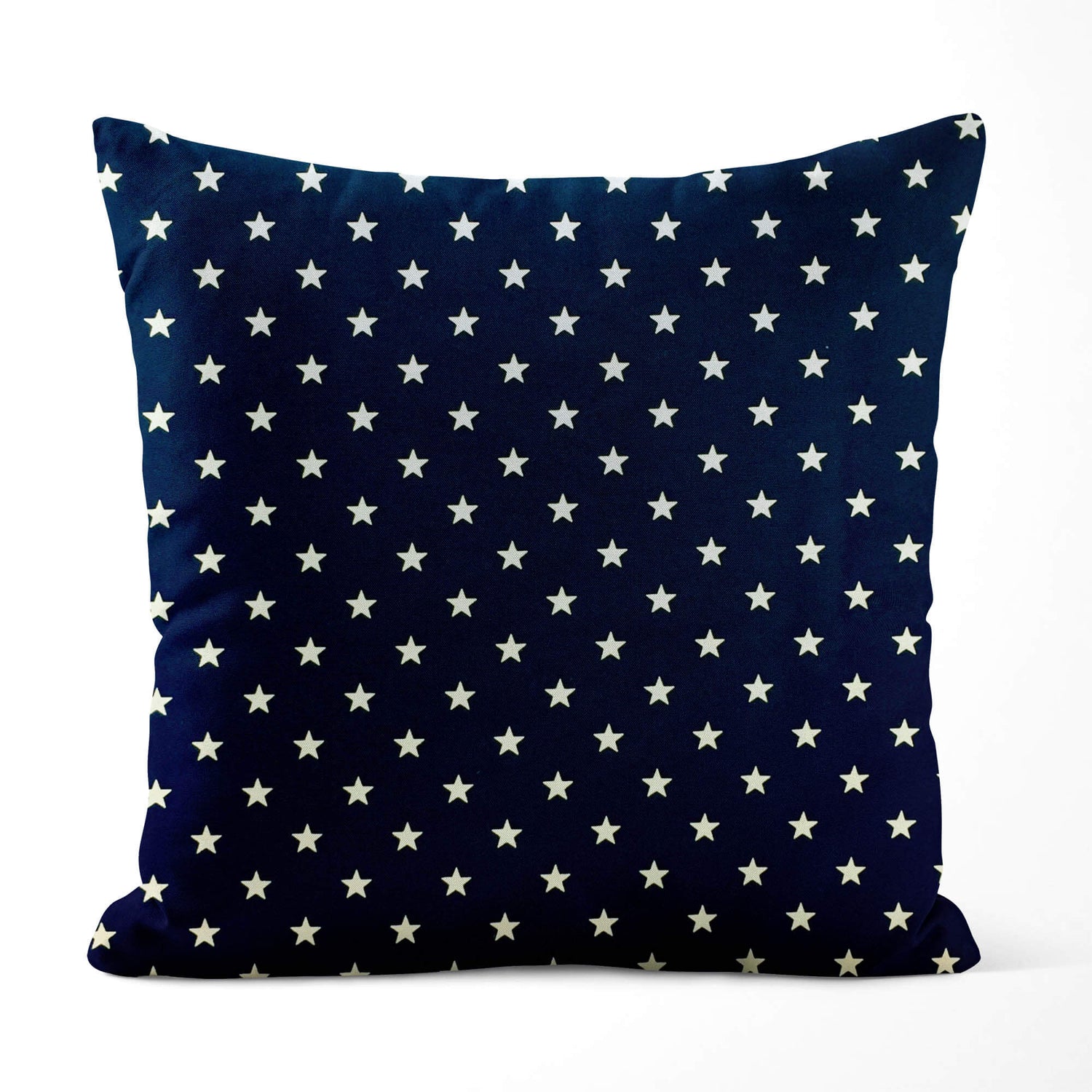 Navy Blue with Stars Cotton Pillow Covers and Euro Shams