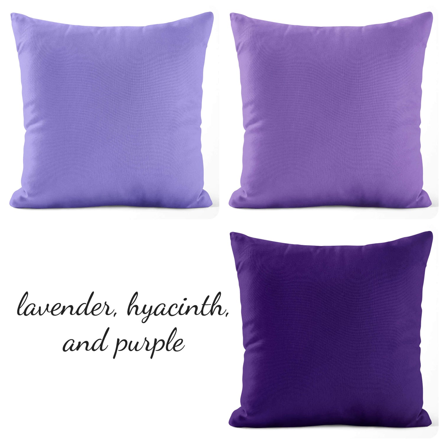 Lavender, Hyacinth, and Purple Throw Pillow Covers and Euro Shams