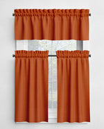 Orange Valances and Cafe Curtains - Cinnamon and Spice