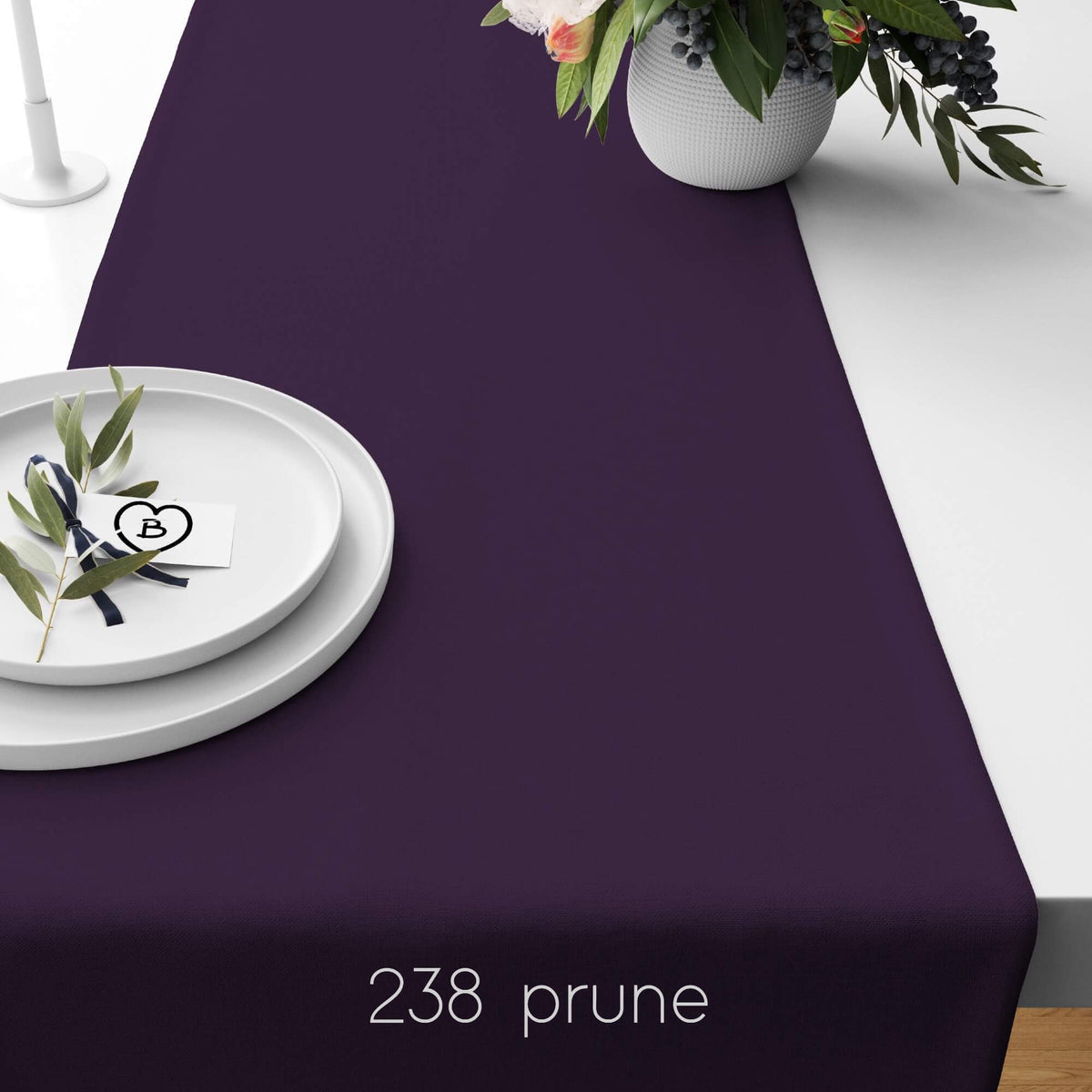 Concord, Amethyst, and Prune Dark Purple Table Runners and Placemats