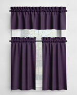 Dark Purple Valances and Cafe Curtains - Concord, Amethyst, and Prune
