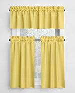 Yellow and Gold Cotton Valances and Cafe Curtains