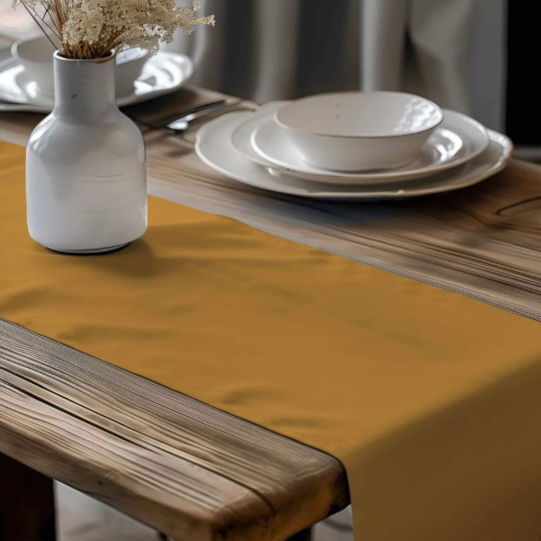 Yellow & Gold Table Runners and Placemats – Mustard to Sunflower