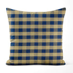 Navy & Tan Plaid Pillow Covers and Euro Shams – Farmhouse Cotton Style