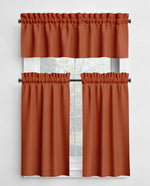 Orange Valances and Cafe Curtains - Cinnamon and Spice