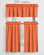 Melon, Orange, Rust, Spice, and Cinnamon Valances and Cafe Curtains