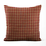 Burgundy & Tan Plaid Pillow Covers – Farmhouse Homespun Cotton