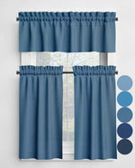 Glacier, Coastal, Lake, American Blue, and Navy Valances and Cafe Curtains