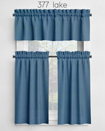 Glacier, Coastal, Lake, American Blue, and Navy Valances and Cafe Curtains