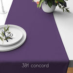 Concord, Amethyst, and Prune Dark Purple Table Runners and Placemats