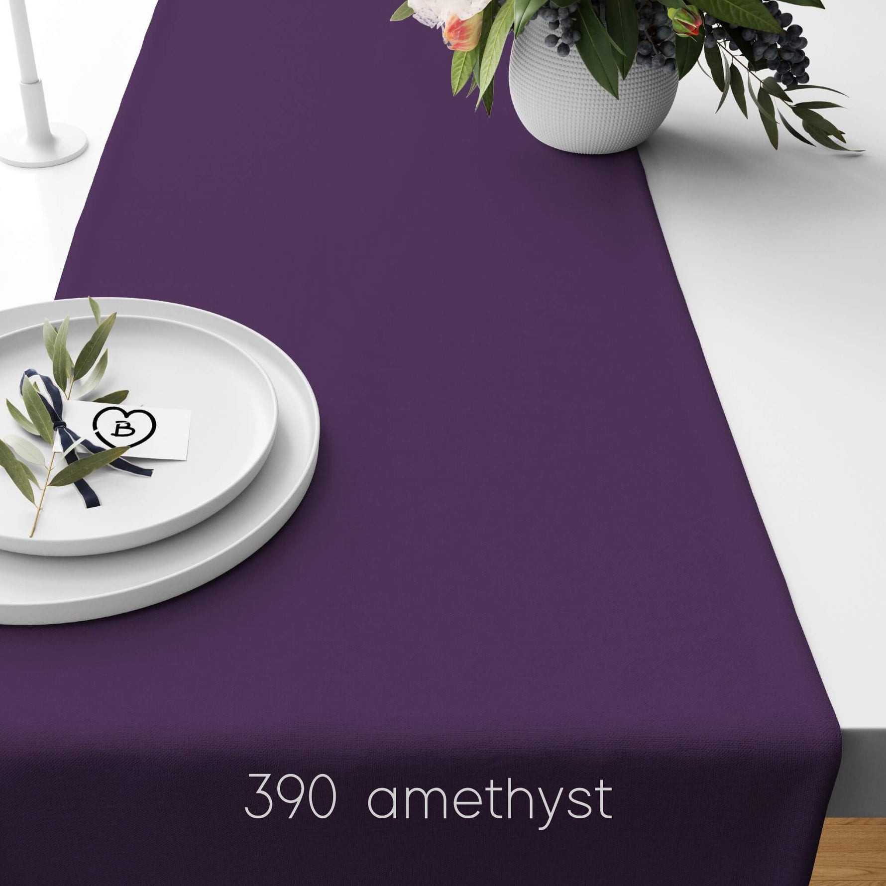 Concord, Amethyst, and Prune Dark Purple Table Runners and Placemats