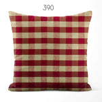 Burgundy Red Buffalo Check Homespun Rustic Country Throw Pillow Covers