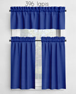  Bluebell, Cobalt, and Lapis Blue Valances and Cafe Curtains