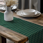 Green Plaid Table Runners – Rustic Farmhouse Style