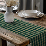 Green Plaid Table Runners – Rustic Farmhouse Style