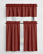 Orange Valances and Cafe Curtains - Cinnamon and Spice