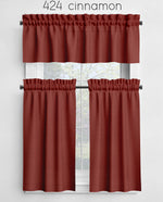 Melon, Orange, Rust, Spice, and Cinnamon Valances and Cafe Curtains