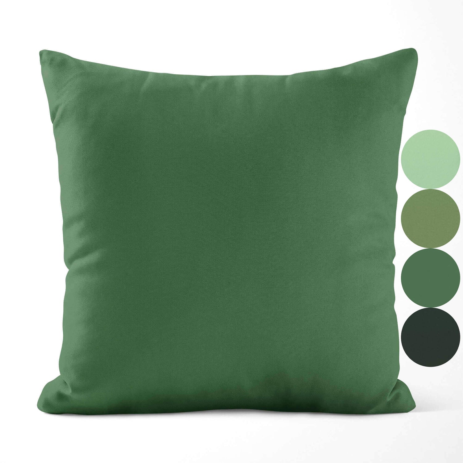 Light Mint, Prairie, and Dark Hunter Green Throw Pillow Covers and Euro Shams