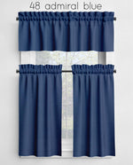 Glacier, Coastal, Lake, American Blue, and Navy Valances and Cafe Curtains