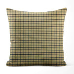 Primitive Country Pillow Covers and Euro Shams – Black & Tan Plaid