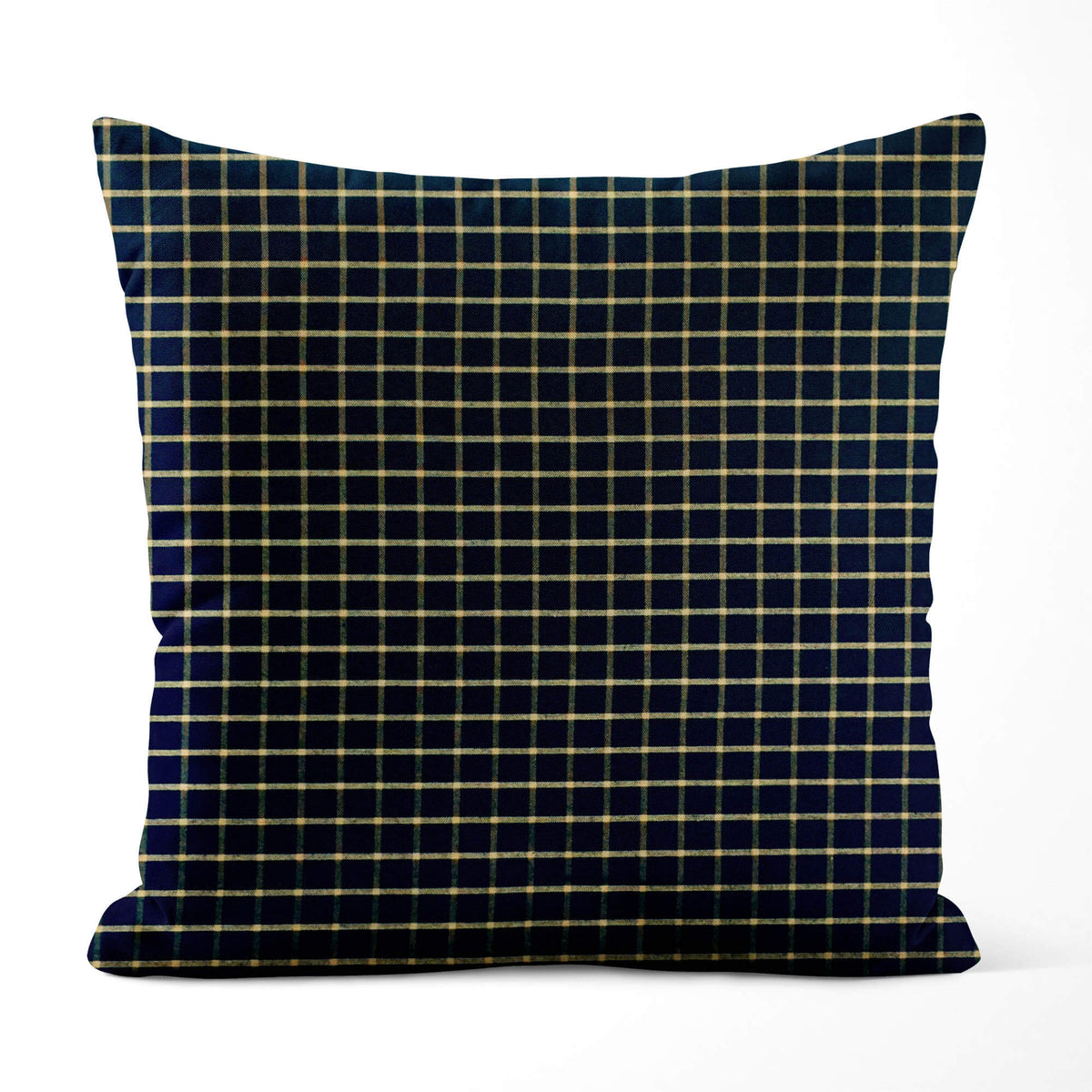 Primitive Country Pillow Covers and Euro Shams – Black & Tan Plaid