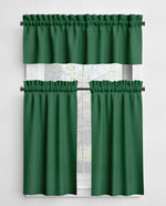 Vibrant Green Valances and Cafe Curtains - Custom Sizes