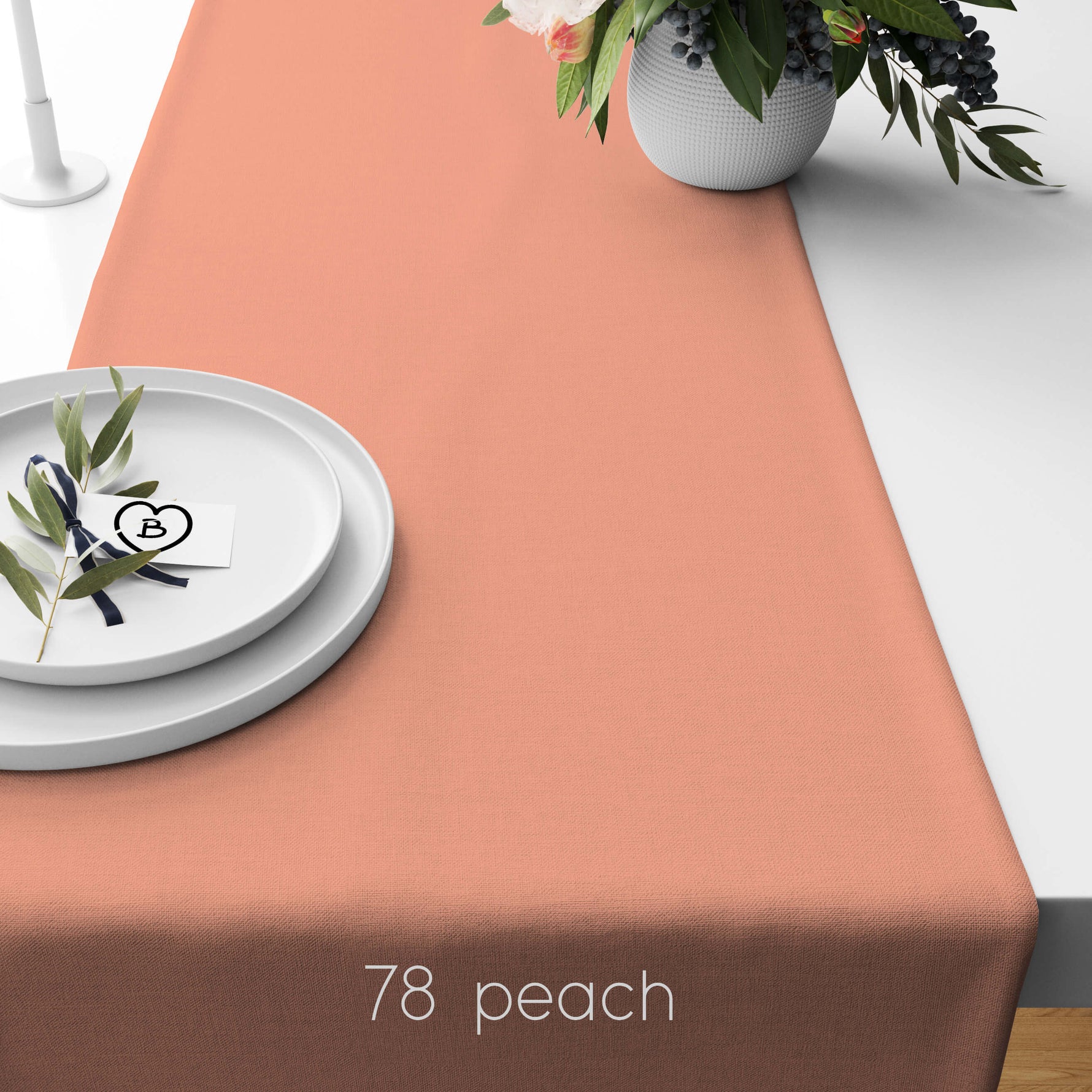 Light Peach, Coral, and Salmon Table Runners and Placemats