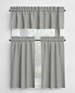 Gray and Black Valances and Cafe Curtains - Stone, Slate, Charcoal