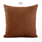 Solid Brown Homespun Rustic Country Throw Pillow Covers