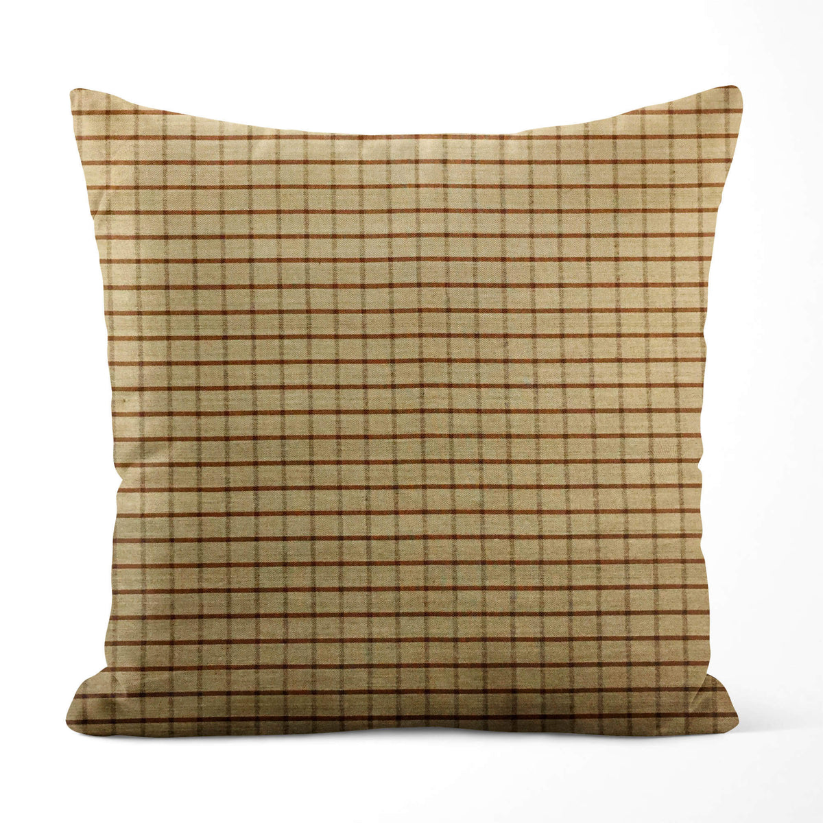 Brown & Tan Plaid Pillow Covers and Euro Shams – Rustic Farmhouse Style