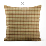 Brown Plaid and Check Homespun Rustic Country Throw Pillow Covers
